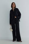 Siyah Basic Poplin Pantolon