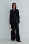 Siyah Basic Poplin Pantolon