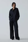 Siyah Basic Poplin Pantolon