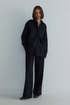 Siyah Basic Poplin Pantolon