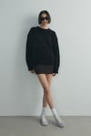 Siyah Bella Oversize Kazak