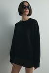 Siyah Bella Oversize Kazak