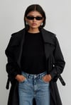 Black Dad Oversize Trench Coat