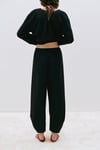 Siyah Elli̇e Keten Balon Pantolon