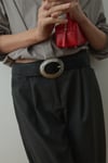 Vintage Metal Oval Buckle Belt