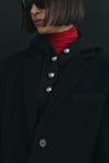 Siyah Gala Düğmeli Oversize Sweatshirt