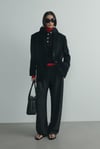 Siyah Gala Düğmeli Oversize Sweatshirt