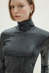 Siyah Galia Işıltılı Body