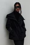 Siyah Lisa Puffer Mont