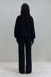 Siyah Logolu Oversize Sweat