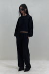 Siyah Logolu Oversize Sweat