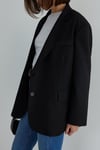 Siyah Maskülen Blazer Ceket