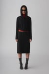 Siyah Midi Gabardin Etek