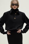 Mimi Sweatshirt With Gold Buttoned