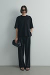Siyah Nox Oversize Tişört