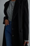 Black Ria Maxi Trench Coat