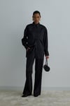 Siyah Ross Saten Pantolon