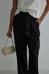 Siyah Ross Saten Pantolon