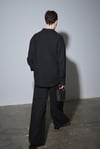 Siyah Serin Oversize Keten Gömlek