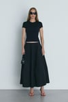 Siyah Skinny Fit Basic Tişört