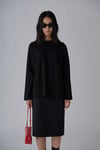 Siyah Uzun Kollu Oversize Tişört