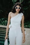 Sofia Çiçekli Asimetrik Bluz