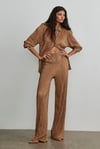 Milk Brown Pleated Shirt