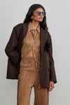 Milk Brown Pleated Shirt