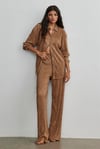 Milk Brown Pleated Shirt