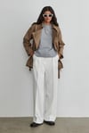 Mink Leather Biker Trench Coat