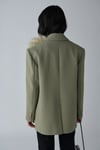 Yeşil Gina Kaşe Blazer Ceket
