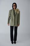Yeşil Gina Kaşe Blazer Ceket