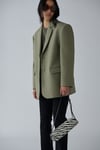 Yeşil Gina Kaşe Blazer Ceket