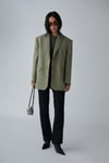 Yeşil Gina Kaşe Blazer Ceket
