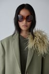 Yeşil Gina Kaşe Blazer Ceket