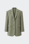 Yeşil Gina Kaşe Blazer Ceket