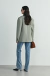 Yeşil Julie Ekose Blazer Ceket