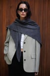 Yeşil Julie Ekose Blazer Ceket