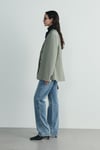 Yeşil Julie Ekose Blazer Ceket