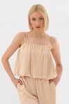 Askılı Straplez Bluz Bej-6488_50