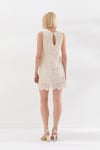 Kolsuz Crochet Mini Ellbise Krem-6615_148