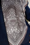 120 cm Etnik Desen Eşarp Vizon