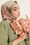 120 cm Flower Desen Eşarp Çağla Yeşili