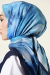 120 cm Flower Desen Eşarp Saks