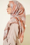 120 cm Pastel Flora Eşarp Latte