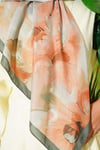 120 cm Pastel Flora Eşarp Zümrüt