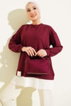 Alt Piliseli Loyşa Tunik Bordo