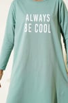 Always Be Cool Baskılı Tunik Çağla Yeşili