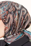 Antik Paisley Desen Eşarp Petrol Yeşili