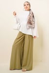 Asimetrik Kesim Poplin Tunik Beyaz